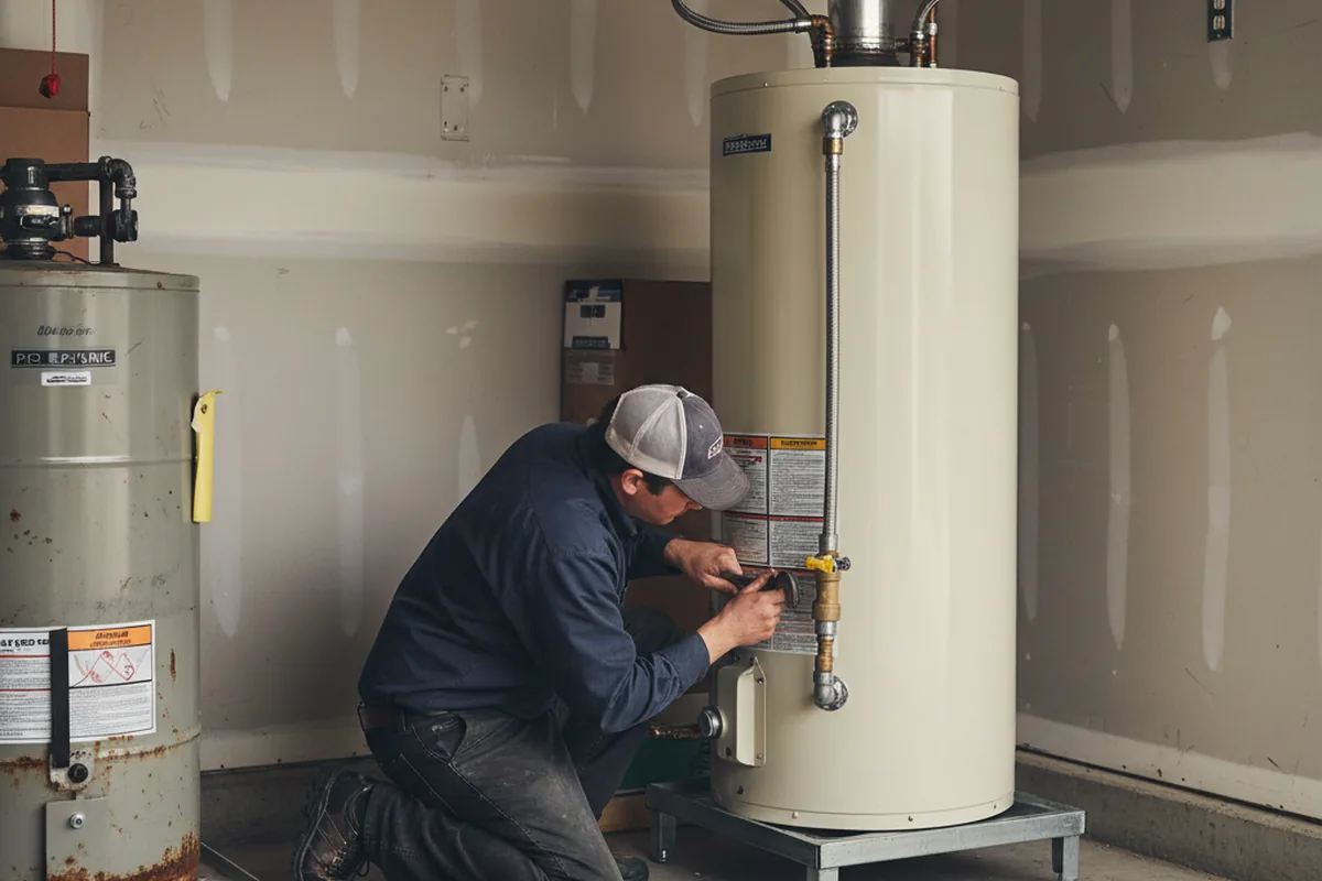 Water heater and shutoff valve replacement in Tarboro